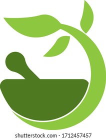 Herbal pharmacy icon and symbol template