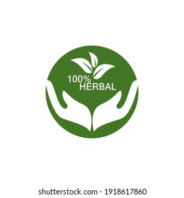 Herbal pharmacy icon and symbol template