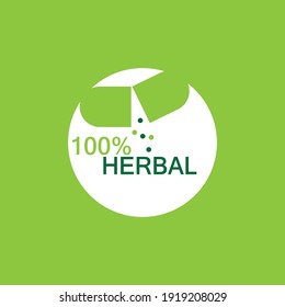 Icono de farmacia herbal y plantilla de símbolos