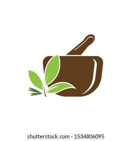 Herbal pharmacy icon and symbol vector illustration