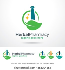 Herbal Pharmacy Logo Template Design Vector