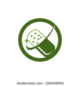 Ilustración de la plantilla de vectores con logotipo de farmacia herbal