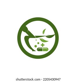 Illustration von Vektorvorlagen für pflanzliche Apotheken