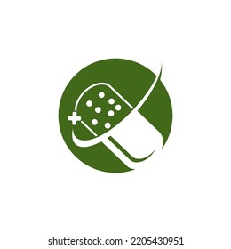 Ilustración de la plantilla de vectores con logotipo de farmacia herbal