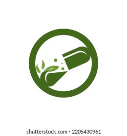Ilustración de la plantilla de vectores con logotipo de farmacia herbal