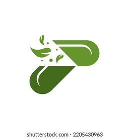 Herbal Pharmacy Logo Vector Template Illustration