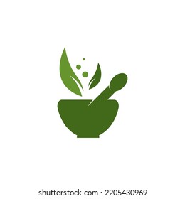 Herbal Pharmacy Logo Vector Template Illustration