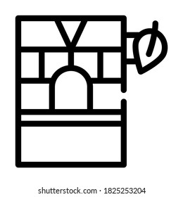 herbal pharmacy store line icon vector. herbal pharmacy store sign. isolated contour symbol black illustration