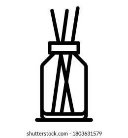 Icono de difusor de plantas de plantas de hierbas. Esquema de plantas de plantas de plantas de difusor icono vector para el diseño web aislado en fondo blanco