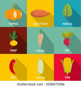 Herbal product icons set. flat set of 9 herbal product vector icons for web isolated on white background