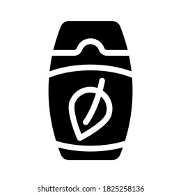 herbal shampoo glyph icon vector. herbal shampoo sign. isolated contour symbol black illustration