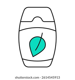 herbal shampoo line icon vector. herbal shampoo sign. isolated symbol illustration