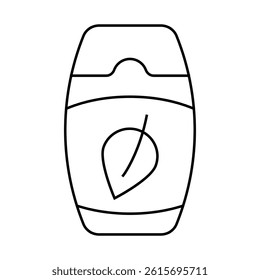 herbal shampoo line icon vector. herbal shampoo sign. isolated contour symbol black illustration
