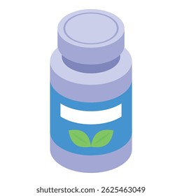 Herbal supplement bottle promoting natural health and wellness