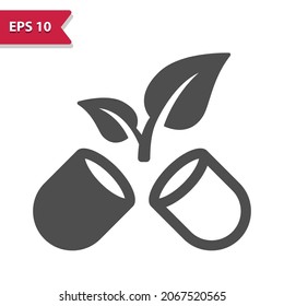 Herbal Supplement Icon. Professional, pixel perfect icon, EPS 10 format.