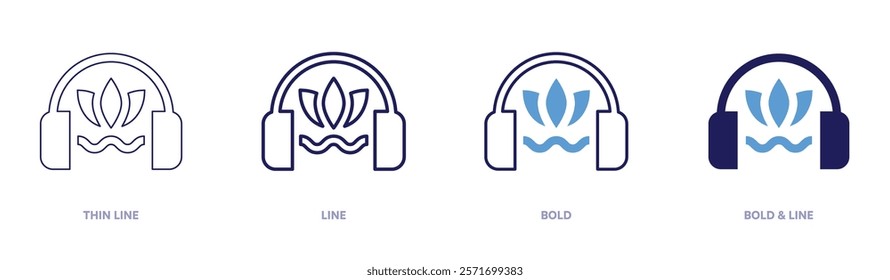 Herbal supplements icon in 4 different styles. Thin Line, Line, Bold, and Bold Line. Duotone style. Editable stroke.