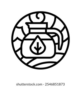 herbal tea ayurveda line icon vector. herbal tea ayurveda sign. isolated contour symbol black illustration