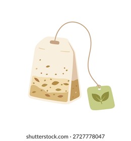 Bolsa de té de hierbas Ilustración plana
