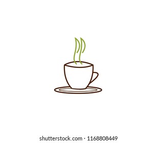 Herbal Tea and coffee vector icon design