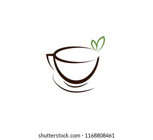 Herbal Tea and coffee vector icon design