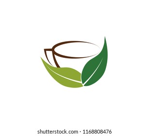 Herbal Tea and coffee vector icon design