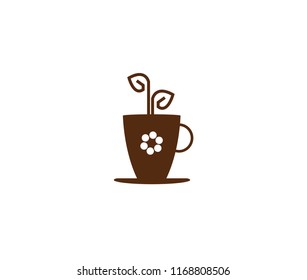 Herbal Tea and coffee vector icon design