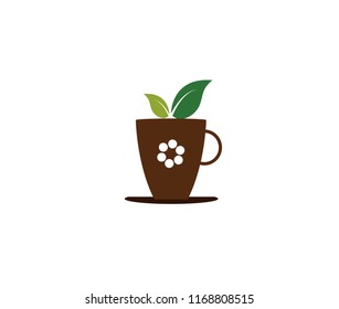 Herbal Tea and coffee vector icon design
