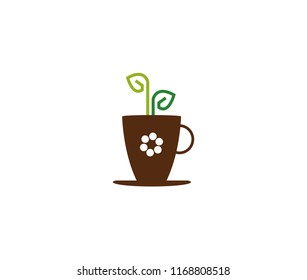 Herbal Tea and coffee vector icon design