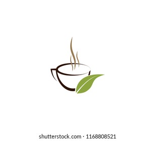 Herbal Tea and coffee vector icon design