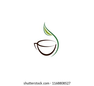 Herbal Tea and coffee vector icon design