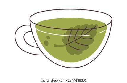 Herbal Tea Cup Vector Illustration