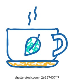 herbal tea doodle icon sketch vector. herbal tea sign. isolated symbol illustration