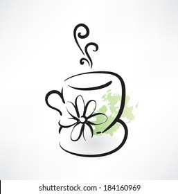 herbal tea grunge icon