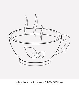 Herbal tea icon line element. Vector illustration of herbal tea icon line isolated on clean background for your web mobile app logo design.