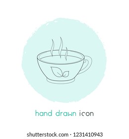 Herbal tea icon line element. Vector illustration of herbal tea icon line isolated on clean background for your web mobile app logo design.