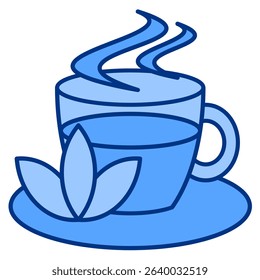 Herbal Tea icon represented by Herbal Tea Blue style.