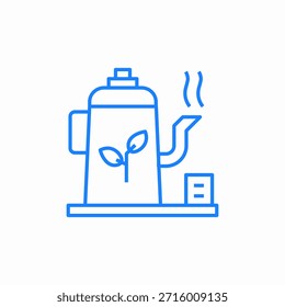 Vector de signo de icono de té de hierbas