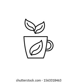Herbal tea icon. Simple line, outline vector of organic food icons for ui and ux, website or mobile application