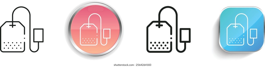herbal tea icon. Thin Linear, Regular and Button Style Design Isolated On White Background