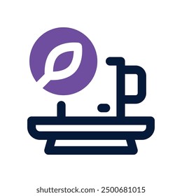 Icono de té de hierbas. Icono de Vector de doble tono para su Sitio web, móvil, presentación y diseño de logotipo.