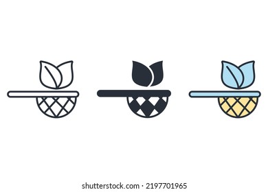 herbal tea icons  symbol vector elements for infographic web