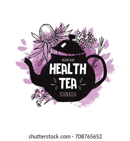 Herbal tea label design. Concept for herbal tea, package design.