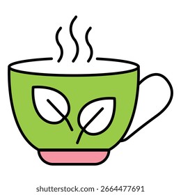 Icono de Vector de té de hierbas para diseño orgánico