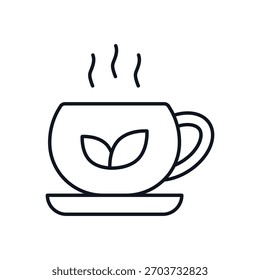 Icono de Vector de té de hierbas Ilustración de stock