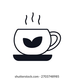 Icono de Vector de té de hierbas Ilustración de stock