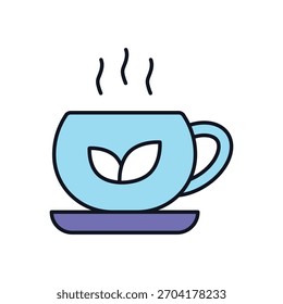Icono de Vector de té de hierbas Ilustración de stock
