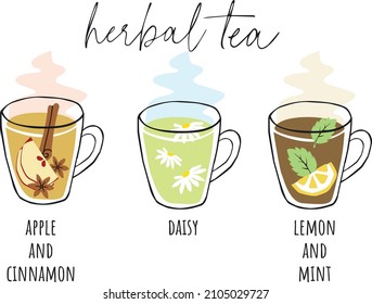 Herbal Tea Vector Illustration Package Stock Vector (Royalty Free ...