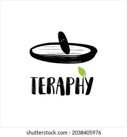 herbal therapy logo design image