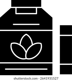 Herbal Treatment Glyph Vector Icon Design