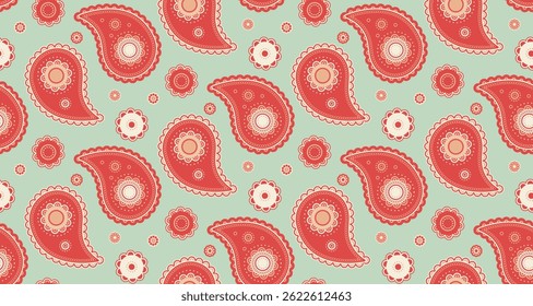Herbal na moda, designer paisley. Calmo botânico e prado derrame. Contemporâneo exótico e fluente nacional. Convite tranquilidade de tecido geométrico.